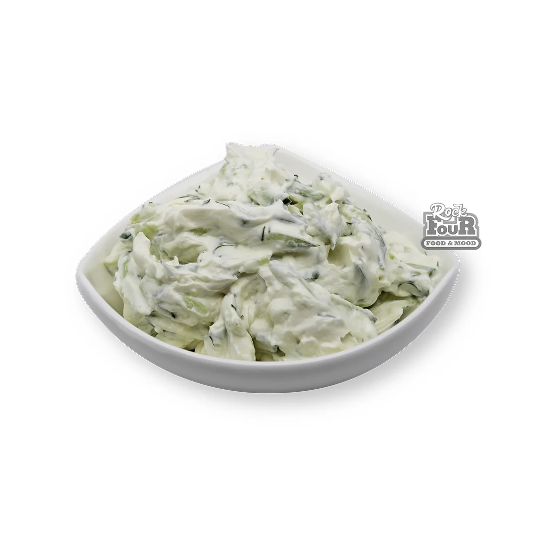 Salad with strained matsun and cucumber, kg